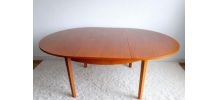 Table ronde danoise extensible 1960 