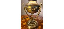 lampe a petrol laiton vintage elec ok abat jour verre et plo