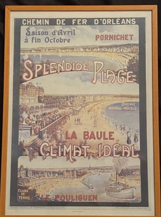 Affiche encadrée PORNICHET LA BAULE