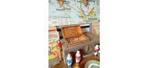 Jeu Backgammon bois et nacre | Jeu société décoratif rétro