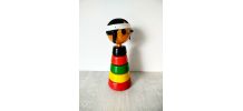 Figurine Indienne Jeu Bois | Educalux 1980  | jouet éducatif
