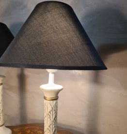 paire de lampes de chevet colonne ceramique patiné classic 5