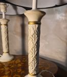 paire de lampes de chevet colonne ceramique patiné classic 5