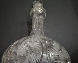 Carafe à liqueur en cristal de Pologne 