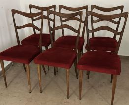 6 Chaises 1950 Consorzio Sedie Friuli  