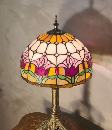 lampe bronze art nouveau ancienne restauré,abat jour verre v