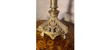 lampe bronze art nouveau ancienne restauré,abat jour verre v