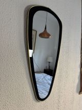 Miroir vintage 1960 rétroviseur asymétrique - 69 x 35 cm