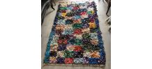 Tapis vintage 1970 boucherouite Maroc Berbère carrés - 190 x