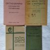 Lot 4 anciens livres d'école -1940/47/58/69