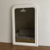 Miroir Louis Philippe fin 19ème. Blanc. 105x68.