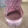 Fauteuil crapaud de style Napoléon 3 en velours