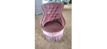 Fauteuil crapaud de style Napoléon 3 en velours