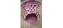 Fauteuil crapaud de style Napoléon 3 en velours