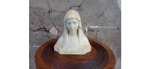 Buste de Notre Dame de Lourdes en cire signé Charles Maillar