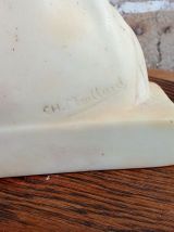 Buste de Notre Dame de Lourdes en cire signé Charles Maillar
