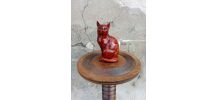 Figurine chat finition laque