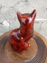 Figurine chat finition laque