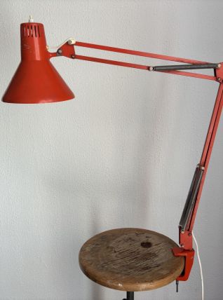 Lampe vintage 1970 d'architecte carotte Twist T1 - 65 cm