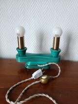 Paire de bougeoirs lampe en céramique art déco 