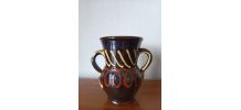 Paire de vases en céramique vintage 1960 