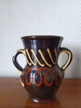 Paire de vases en céramique vintage 1960 