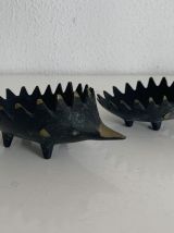 Cendriers vintage 1950 hérissons par Walter Bosse pour Herth