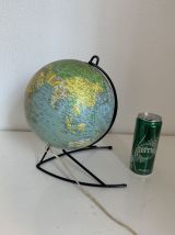 Globe vintage 1960 terrestre verre Girard et Barrère mappemo