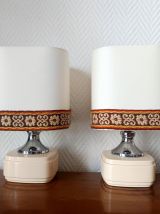 Paire de lampes vintage 1970 