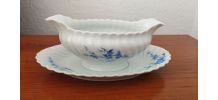 Saucière HAVILAND Torse Cerisier Bleu - Porcelaine Limoges 