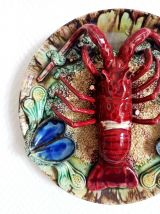Assiette homard céramique Palissy 