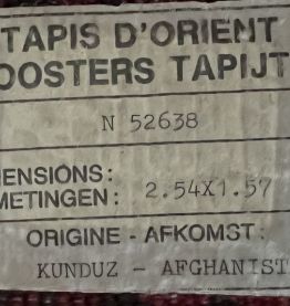 Tapis Afghani Kunduz 1950