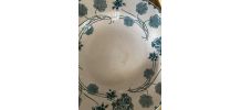 Assiettes creuses Sarreguemines modèle Géranium.