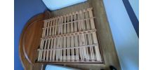 Lit en bois vintage Roche Bobois en Orme