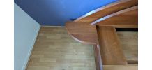 Lit en bois vintage Roche Bobois en Orme