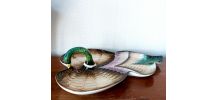 Plat canard en céramique vintage 