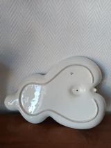 Plat canard en céramique vintage 