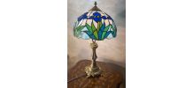 lampe pied bronze ancien 19eme superbe etat et belle abat jo