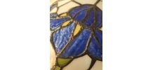 lampe pied bronze ancien 19eme superbe etat et belle abat jo