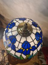 lampe pied bronze ancien 19eme superbe etat et belle abat jo