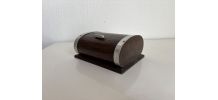 Porte-cigarettes vintage 1960 distributeur bois métal doré -