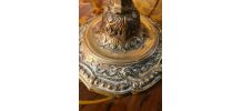 paire de lampes de chevet bronze ciselé 1900 ,abat jour styl