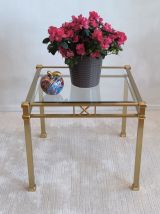 Belle table basse dorée carrée Orsenigo Italy 