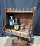 Mini Bar maritime pivotant en bois 