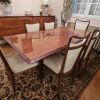 Salla a manger et 6 chaises en palissandre 