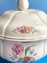 Soupière ancienne Badonviller Demi Porcelaine Ivoire
