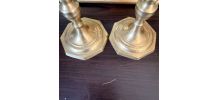 2 bougeoirs en laiton 