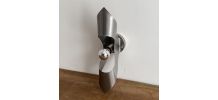 Applique Oxar. 1970. Aluminium courbé. Space age.