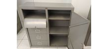 Meuble métallique Bauche 5 tiroirs + armoire à serrure