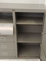 Meuble métallique Bauche 5 tiroirs + armoire à serrure